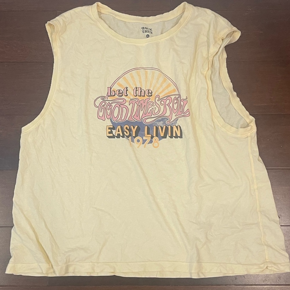back when muscle tank XL